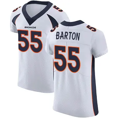 Cody Barton Men's Elite White Denver Broncos Vapor Untouchable Jersey