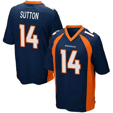 Courtland Sutton Youth Game Navy Blue Denver Broncos Alternate Jersey