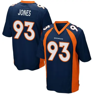 D.J. Jones Men's Game Navy Blue Denver Broncos Alternate Jersey