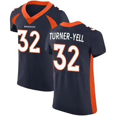 Delarrin Turner-Yell Men's Elite Navy Denver Broncos Alternate Vapor Untouchable Jersey