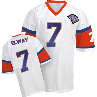 Mitchell & Ness Men's Denver Broncos John Elway #7 White 1990 Throwback  Jersey