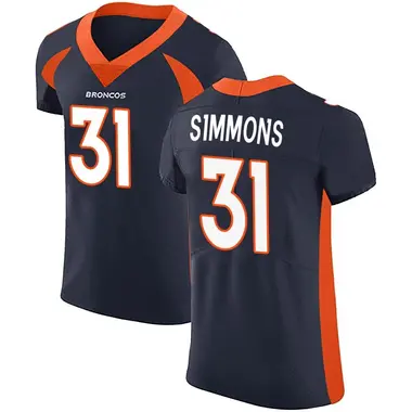 Men's Nike Justin Simmons Black Denver Broncos RFLCTV Limited Jersey