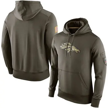 Men's Olive Denver Broncos Salute to Service KO Performance Hoodie