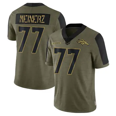 Quinn Meinerz Men's Limited Olive Denver Broncos 2021 Salute To Service Jersey